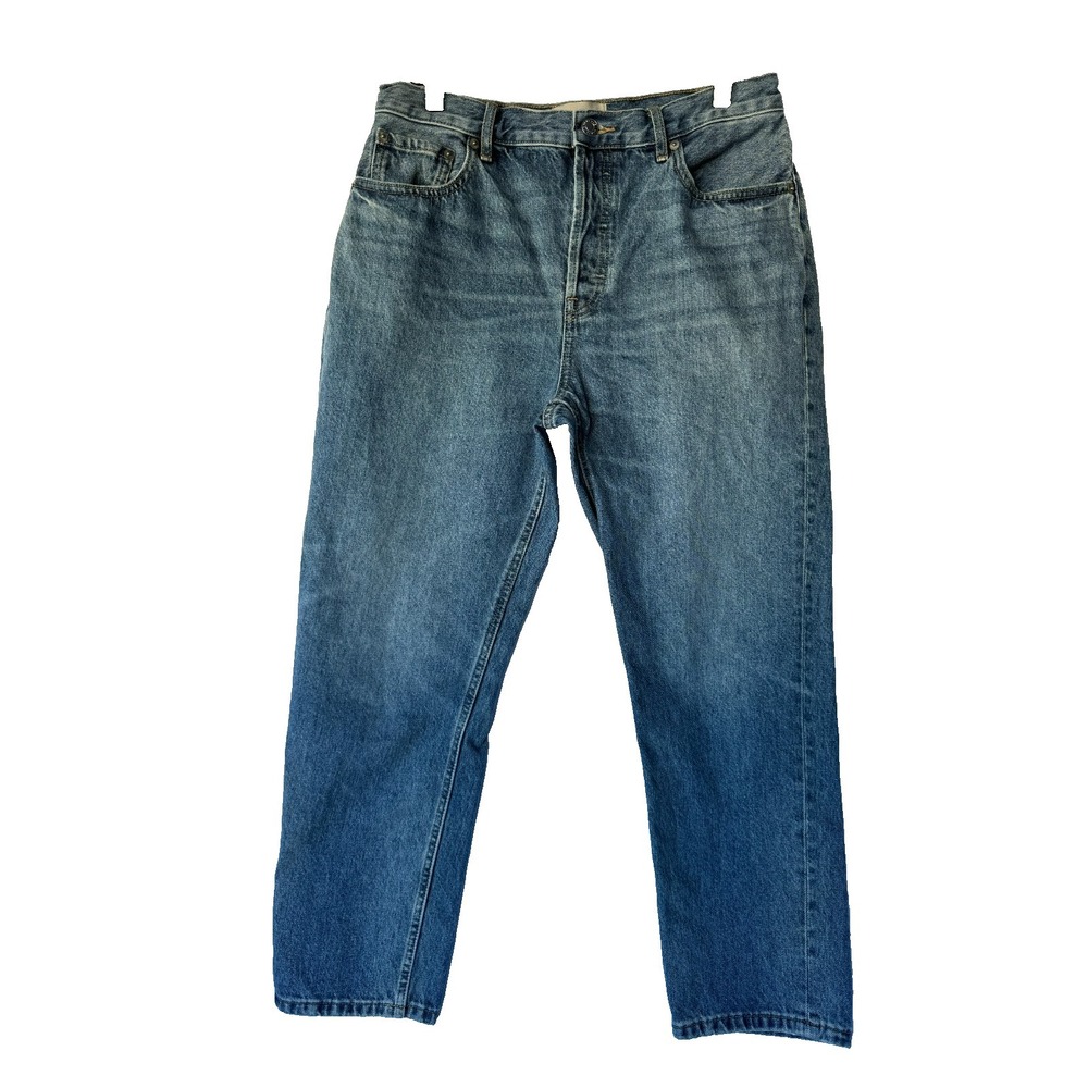 Everlane The 90s‎ Cheeky Jean Womens 30 Blue Straight Leg High Rise Button Fly